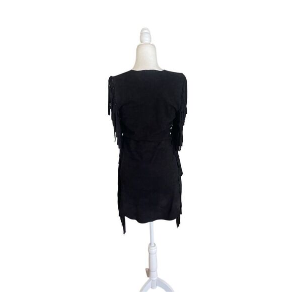 For Joseph Black Suede Fringe Dress – Size S - Picture 2 of 7